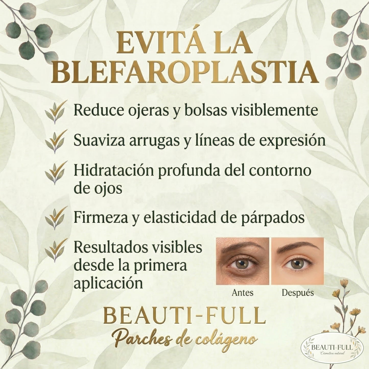 Parches de Colágeno Ojeras y Párpados x10